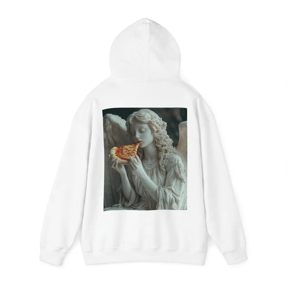 Angel Statue Eating Pizza Slice Art – Hoodies