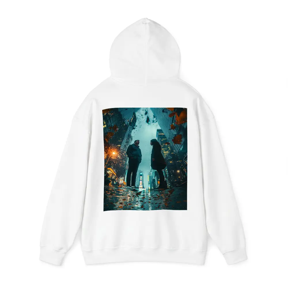 Couple Facing Each Other Rainy New York City – Hoodies