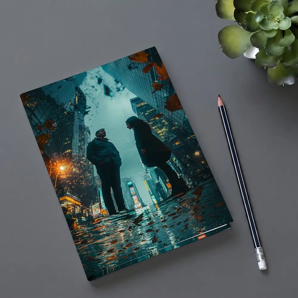 Couple Facing Each Other Rainy New York City – Notebooks