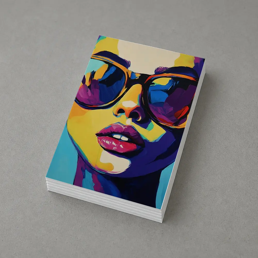 Pop Art Woman Portrait With Colorful Sunglasses – Postcards
