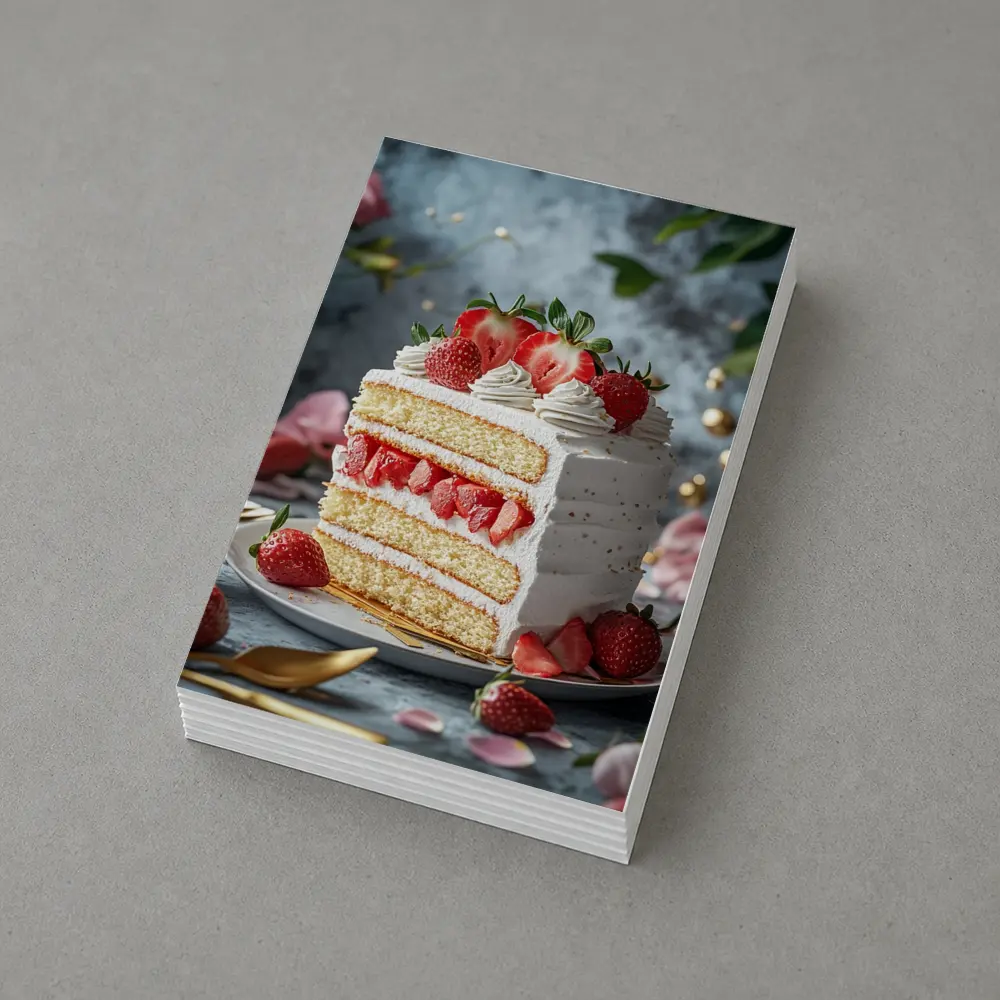 Strawberry Layer Cake White Cream Dessert – Postcards