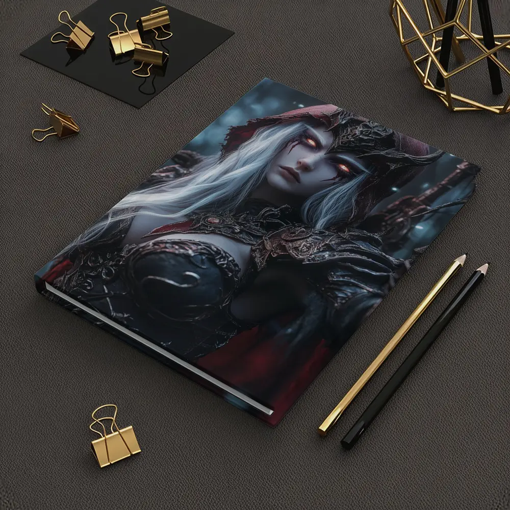 Dark Elf Warrior Queen Snowy Forest – Notebooks