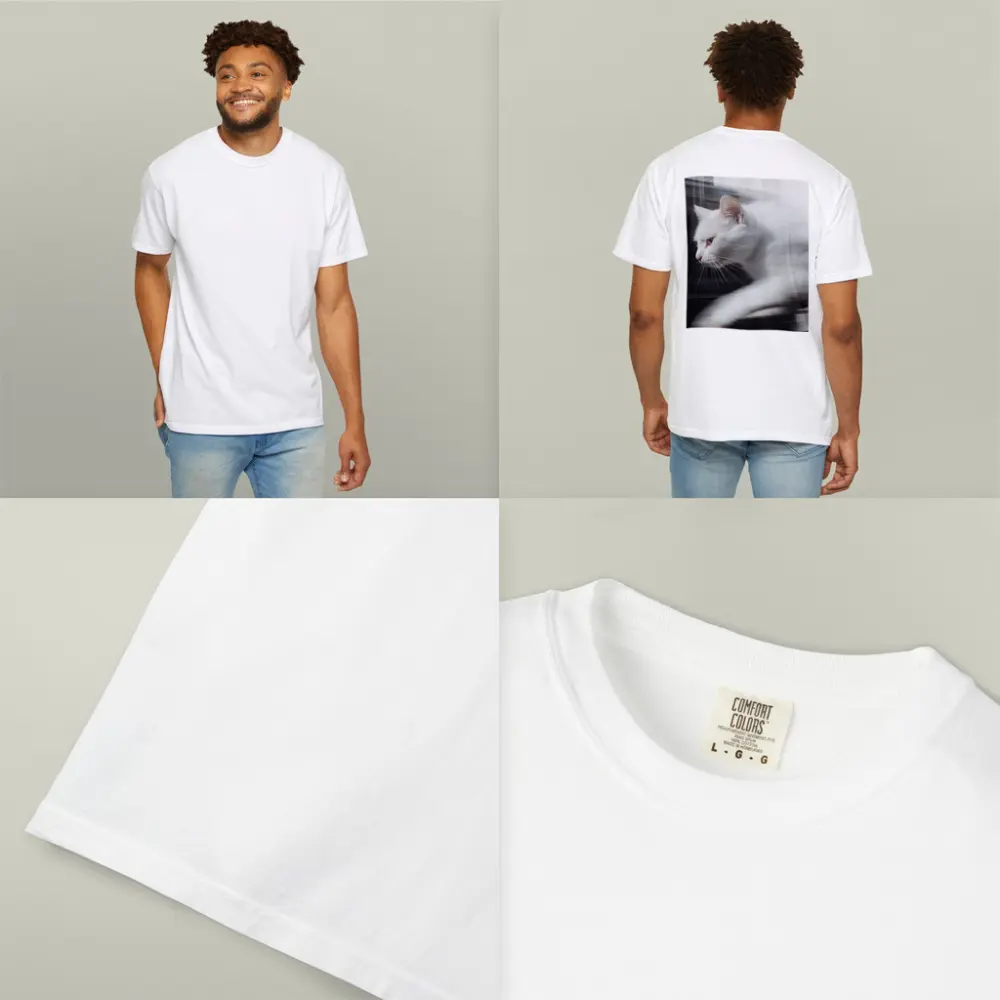 White Cat Resting By Window Light – T-Shirts