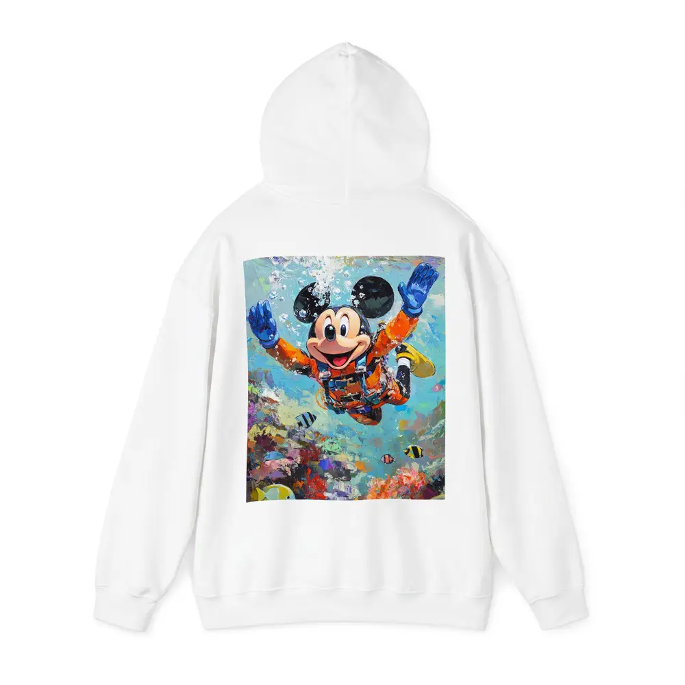 Mickey Mouse Scuba Diving Coral Reef Art – Hoodies