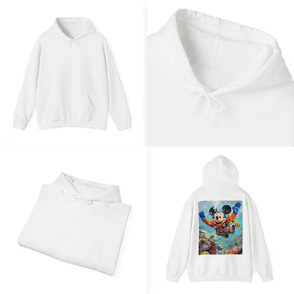 Mickey Mouse Scuba Diving Coral Reef Art – Hoodies