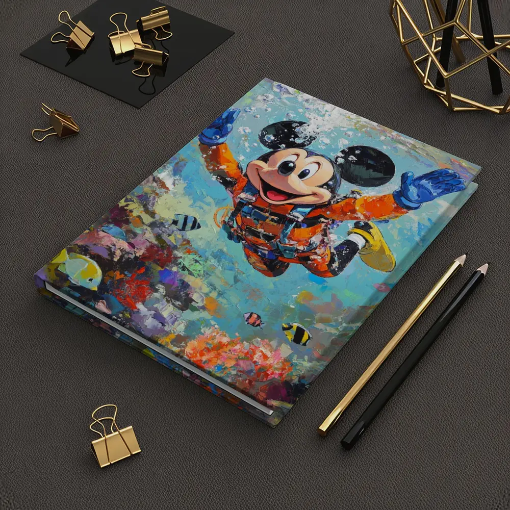Mickey Mouse Scuba Diving Coral Reef Art – Notebooks