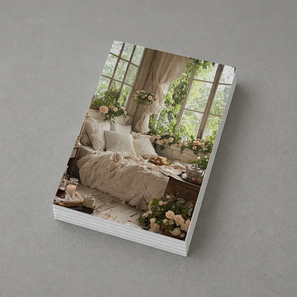 Cottagecore Bedroom Roses Lace Floral Interior – Postcards