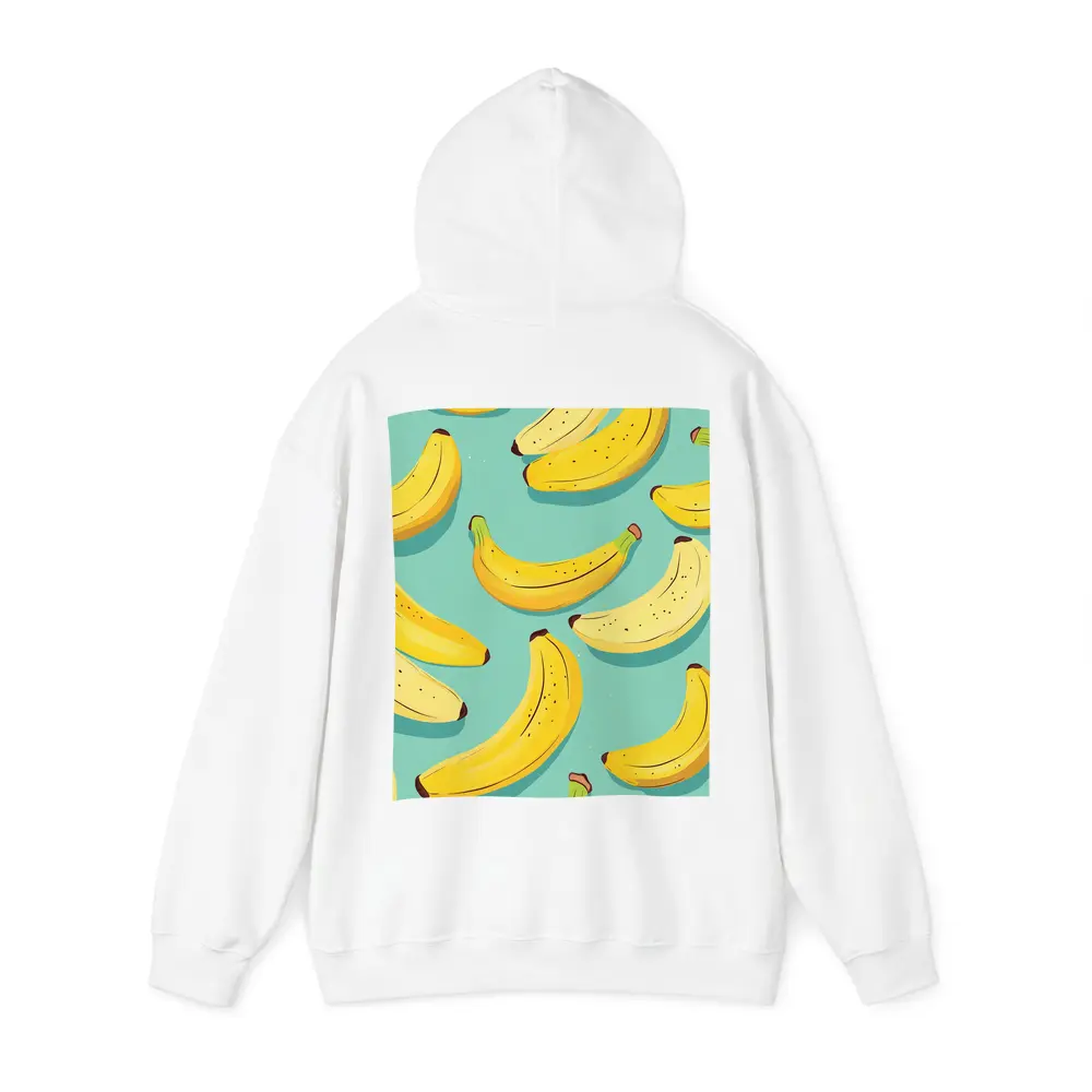 Yellow Bananas Pattern On Teal Background – Hoodies