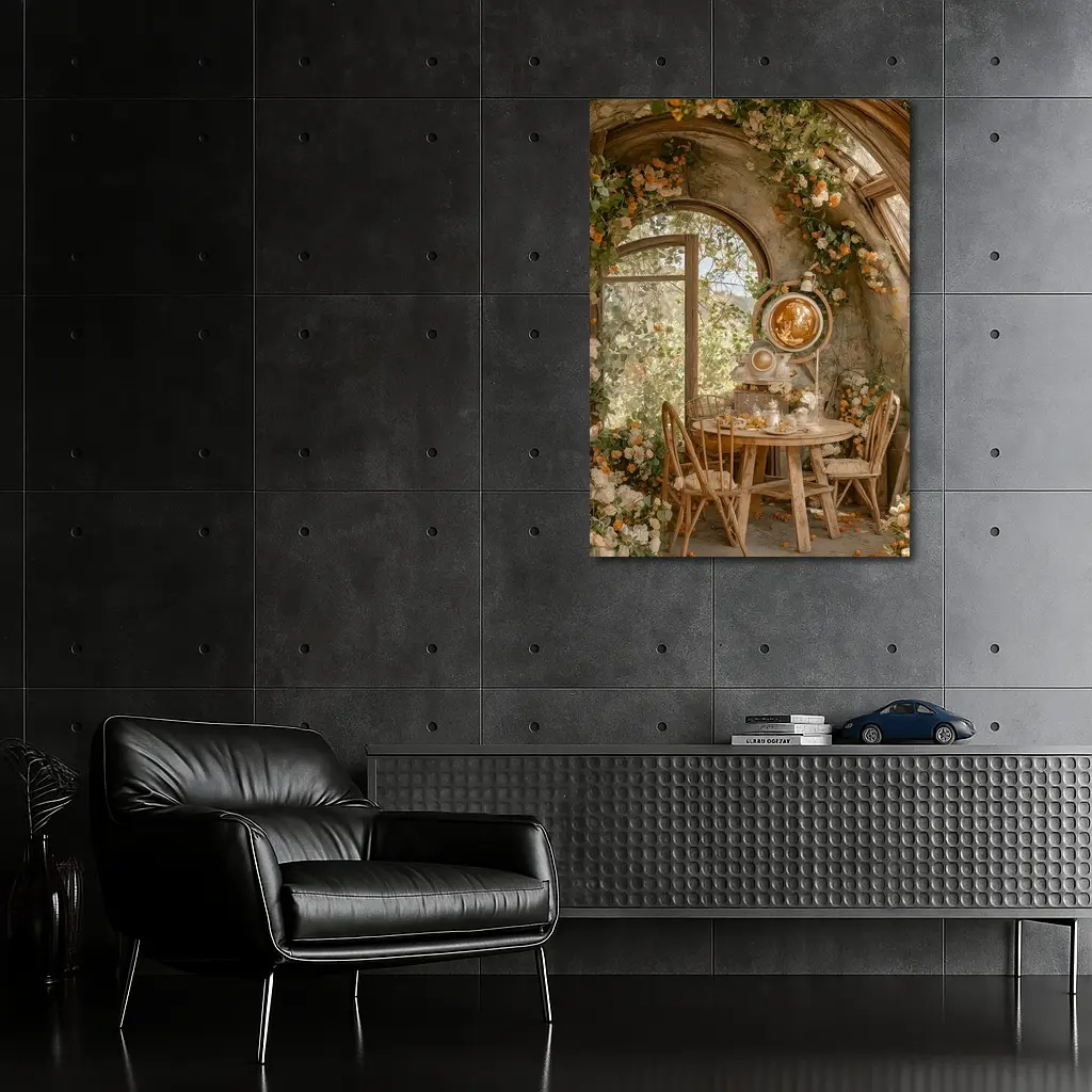 Floral Arch Cottage Garden Room Interior – Wall Art