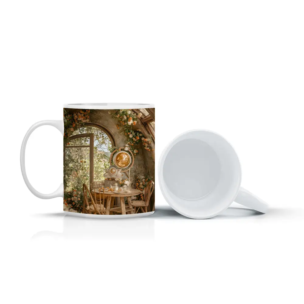 Floral Arch Cottage Garden Room Interior – Mugs