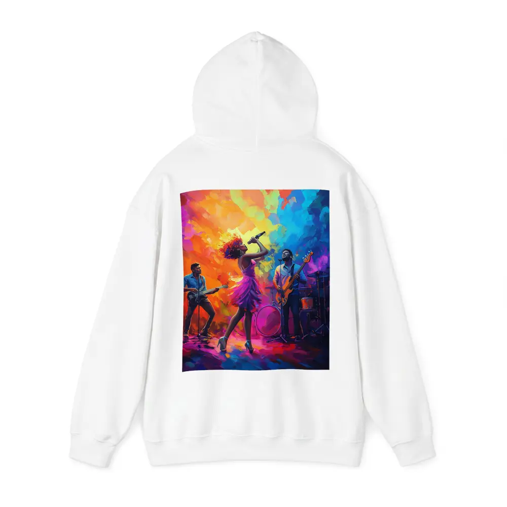 Live Band Singer Oil Paint Colorful Art – Hoodies