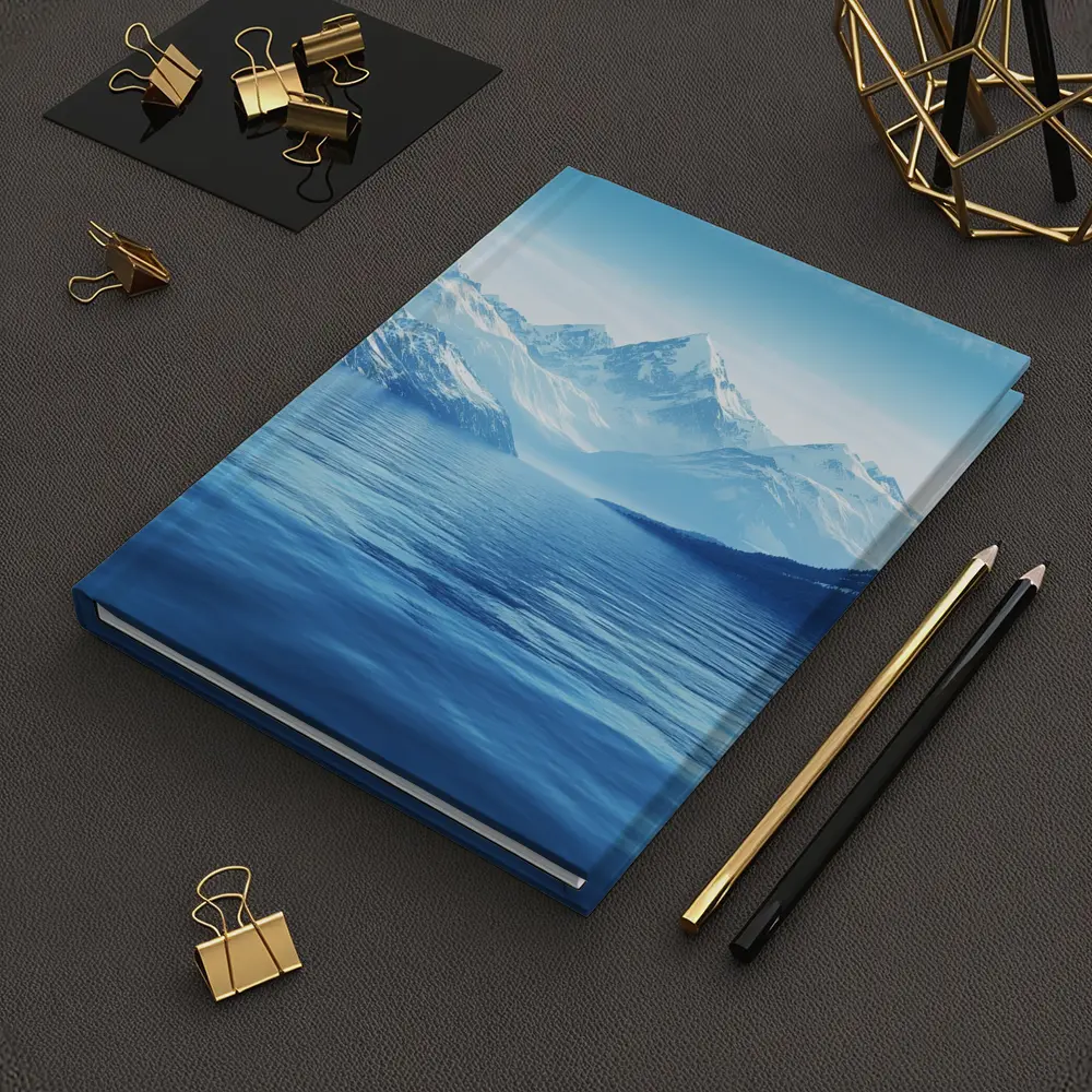 Snow Capped Mountains Over Blue Lake – Notebooks