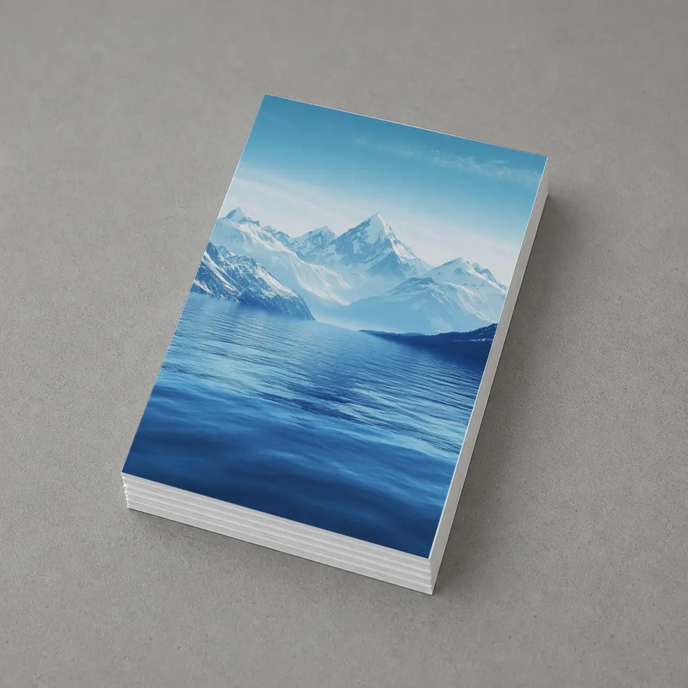 Snow Capped Mountains Over Blue Lake – Postcards