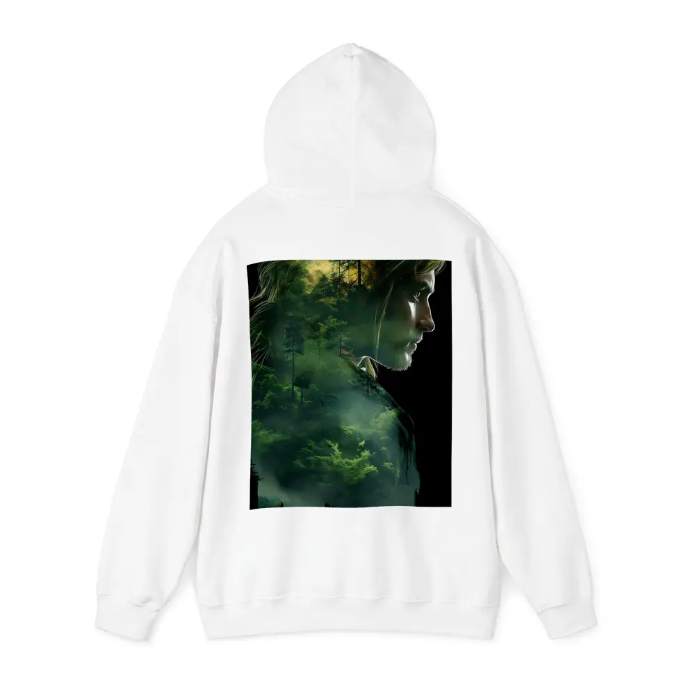 Woman Face Double Exposure Forest Nature – Hoodies