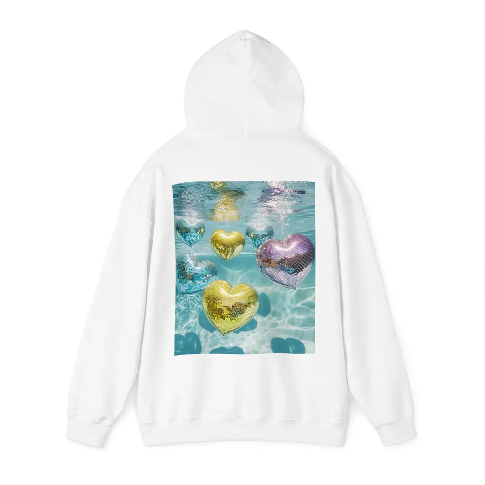 Disco Ball Hearts Floating Underwater Pool – Hoodies