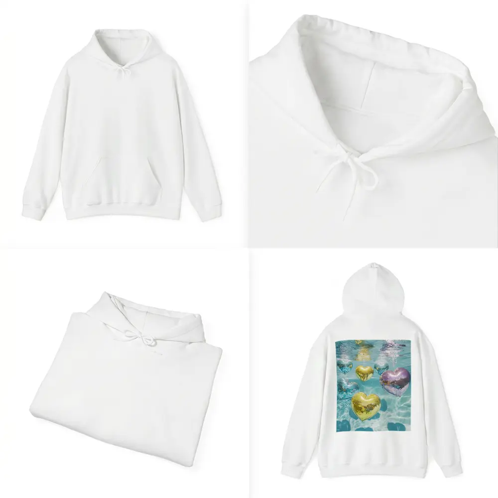 Disco Ball Hearts Floating Underwater Pool – Hoodies