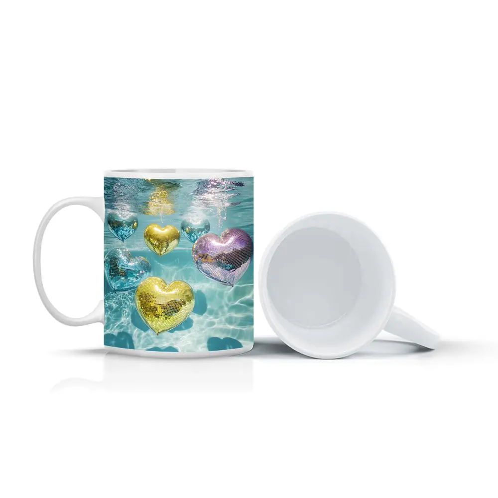 Disco Ball Hearts Floating Underwater Pool – Mugs