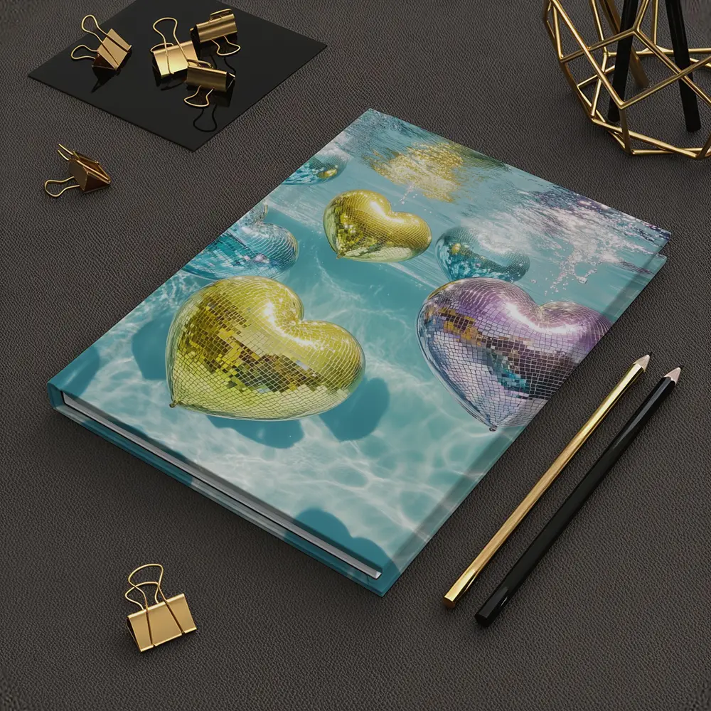 Disco Ball Hearts Floating Underwater Pool – Notebooks
