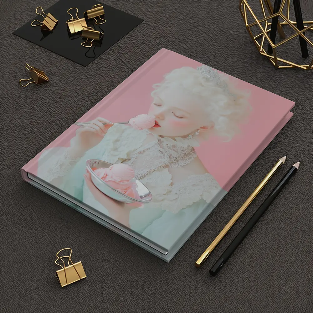 Rococo Princess Eating Pink Ice Cream – Notebooks