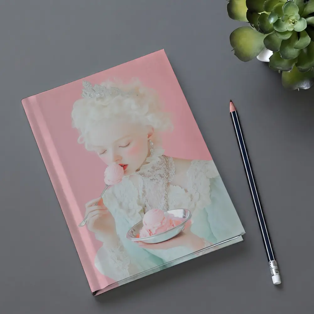Rococo Princess Eating Pink Ice Cream – Notebooks