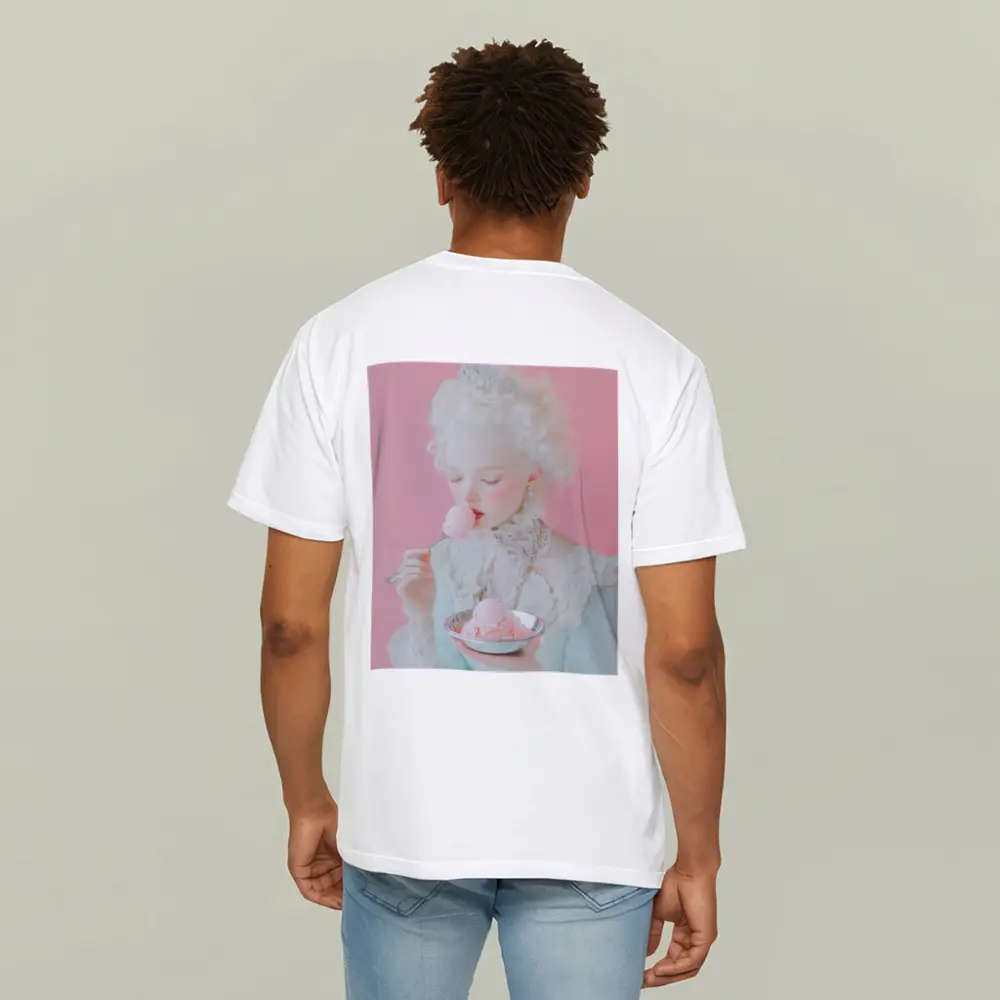 Rococo Princess Eating Pink Ice Cream – T-Shirts