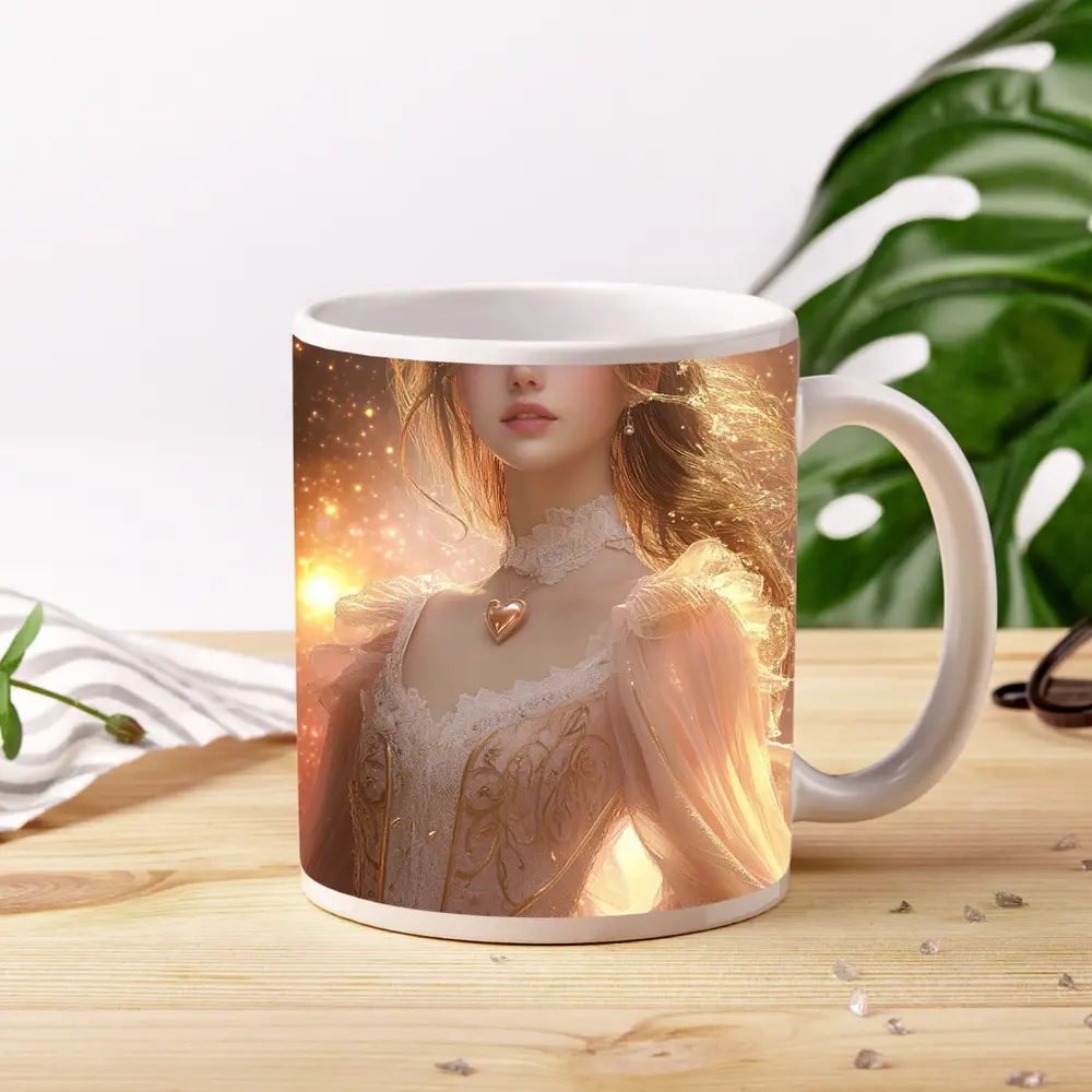 Fantasy Girl Golden Stars Dreamy Pink Gown – Mugs