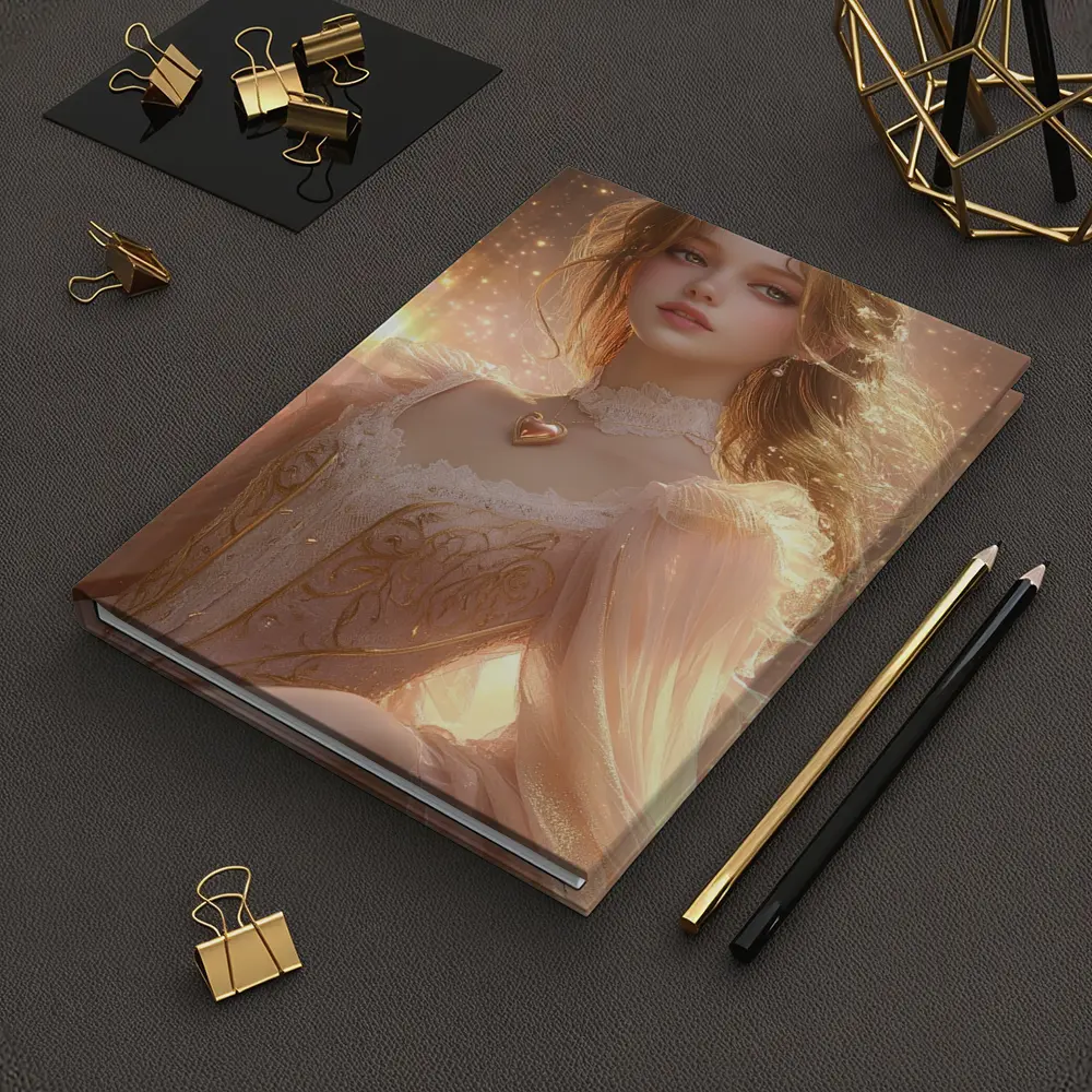 Fantasy Girl Golden Stars Dreamy Pink Gown – Notebooks