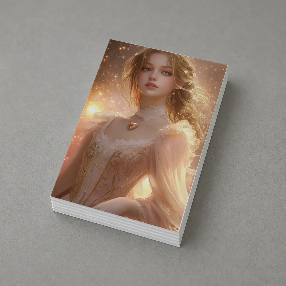 Fantasy Girl Golden Stars Dreamy Pink Gown – Postcards