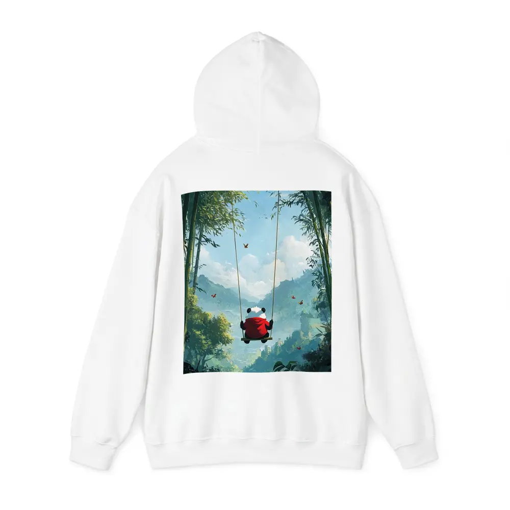 Panda on Swing Bamboo Forest Fantasy – Hoodies