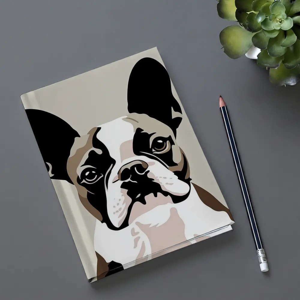 French Bulldog Pop Art Beige Background – Notebooks