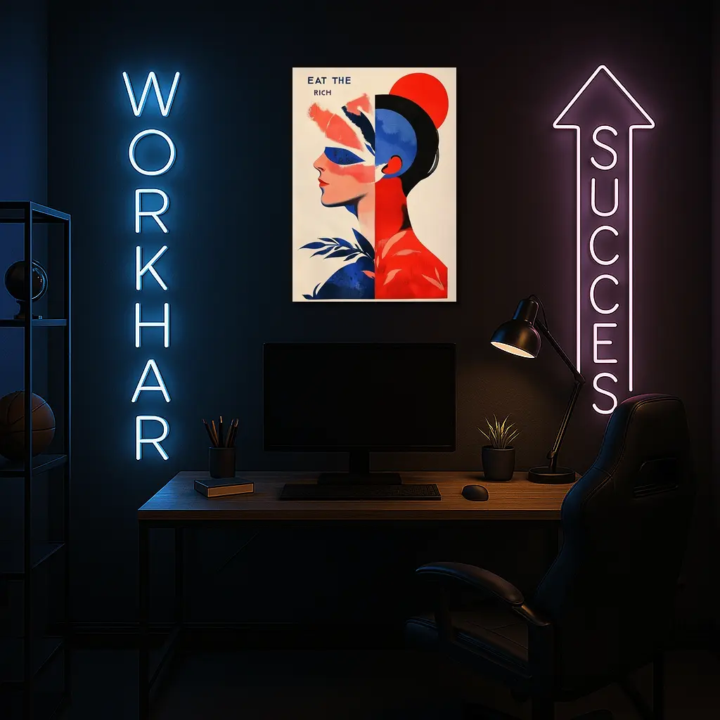 Eat The Rich Woman Political Art Deco – Wall Art