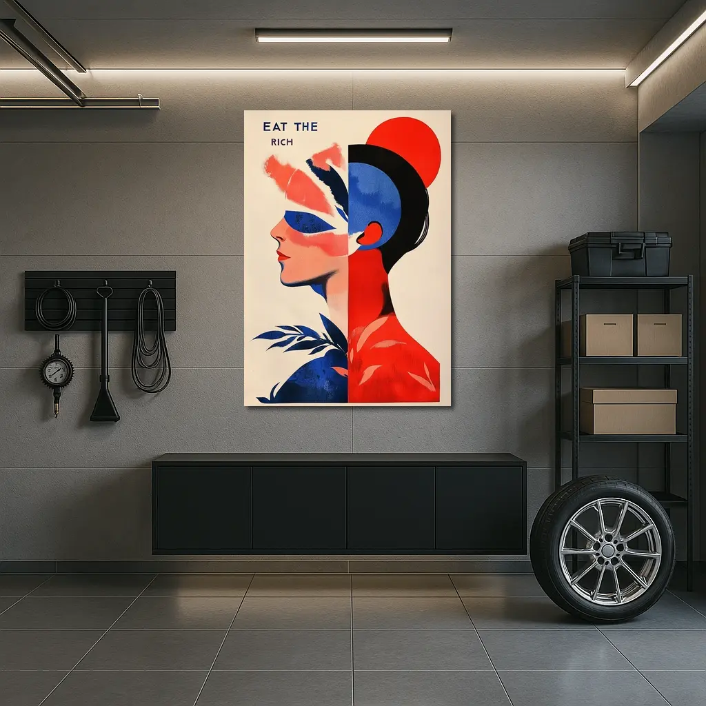 Eat The Rich Woman Political Art Deco – Wall Art