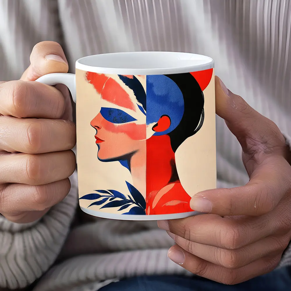 Eat The Rich Woman Political Art Deco – Mugs