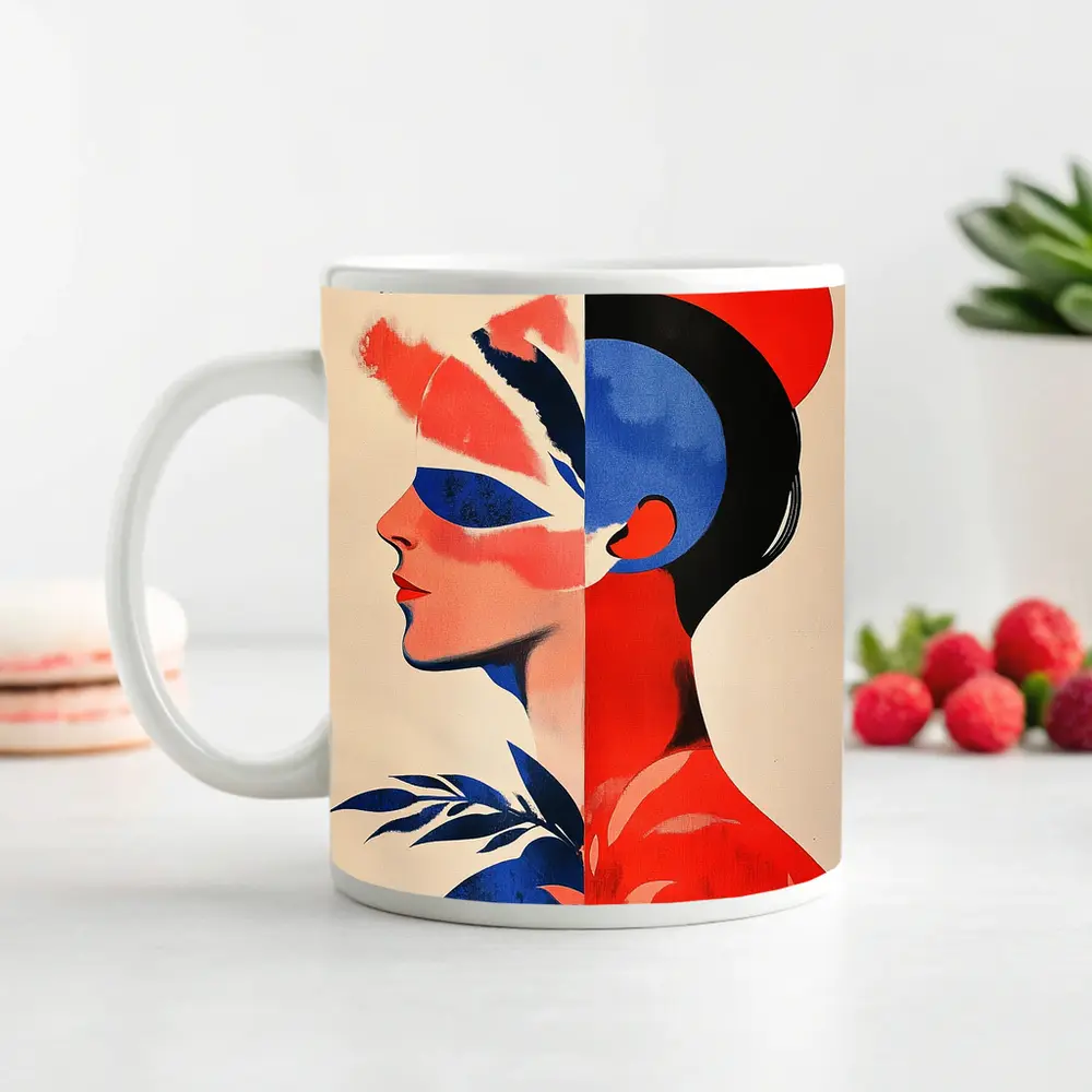Eat The Rich Woman Political Art Deco – Mugs