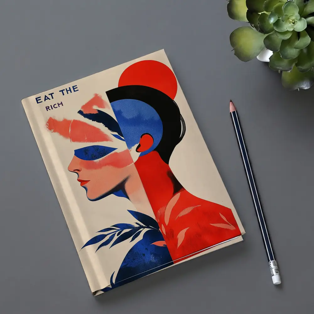 Eat The Rich Woman Political Art Deco – Notebooks