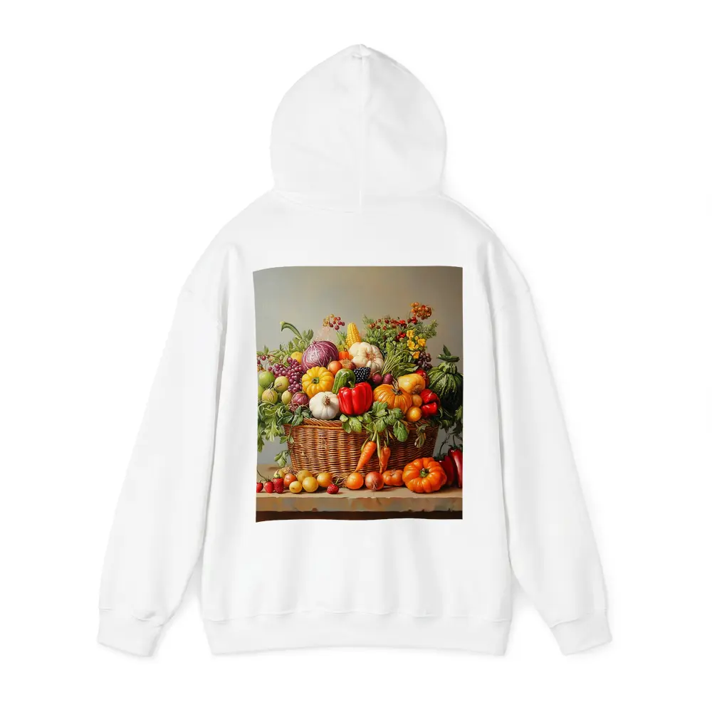 Harvest Basket Vegetables Fruits Oil Painting – Hoodies