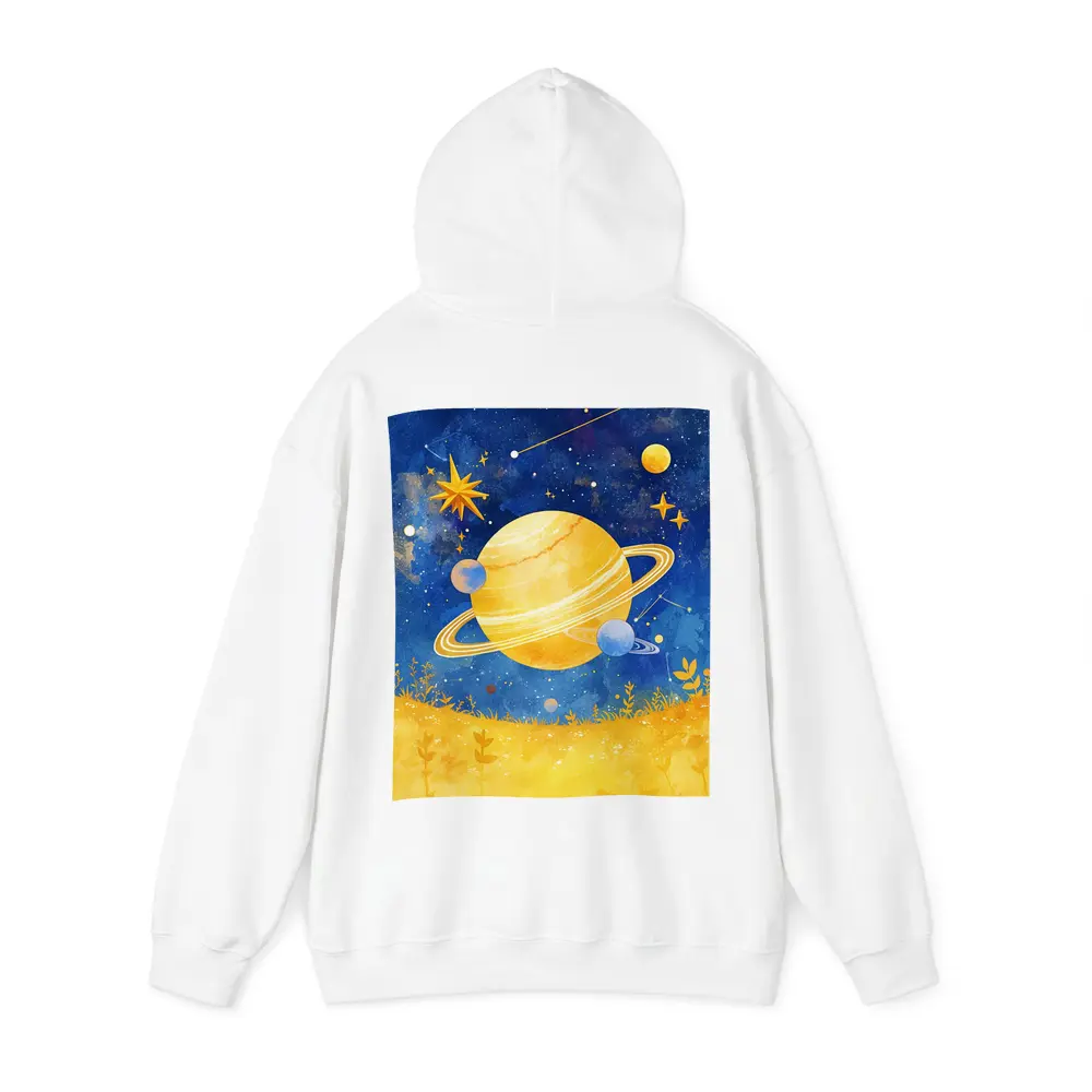 Watercolor Saturn Planet Blue Starry Sky – Hoodies