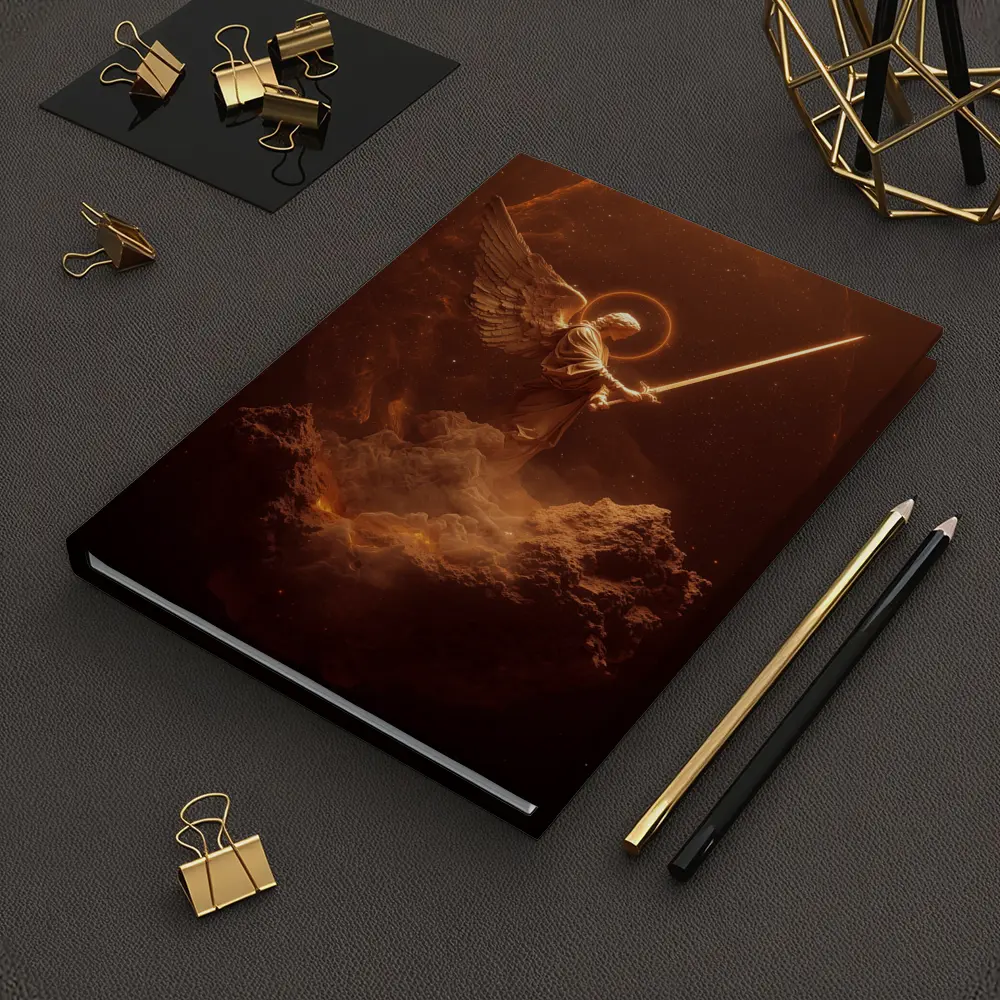 Archangel Warrior With Sword Cosmic Background – Notebooks