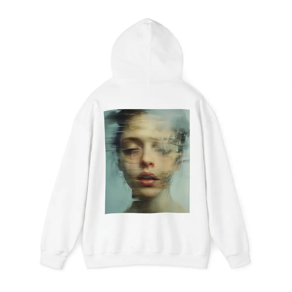 Surreal Woman Portrait Dissolving Abstract Blue – Hoodies