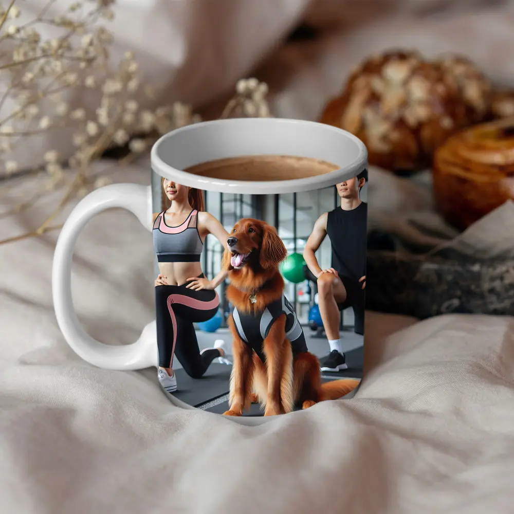 Golden Retriever Dog Gym Fitness Workout – Mugs