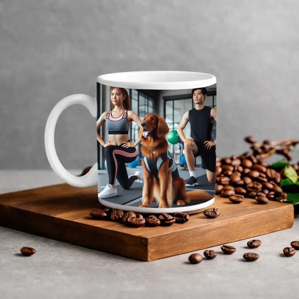 Golden Retriever Dog Gym Fitness Workout – Mugs