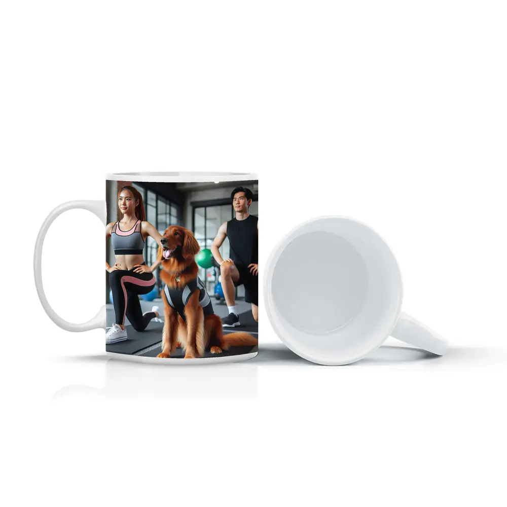 Golden Retriever Dog Gym Fitness Workout – Mugs