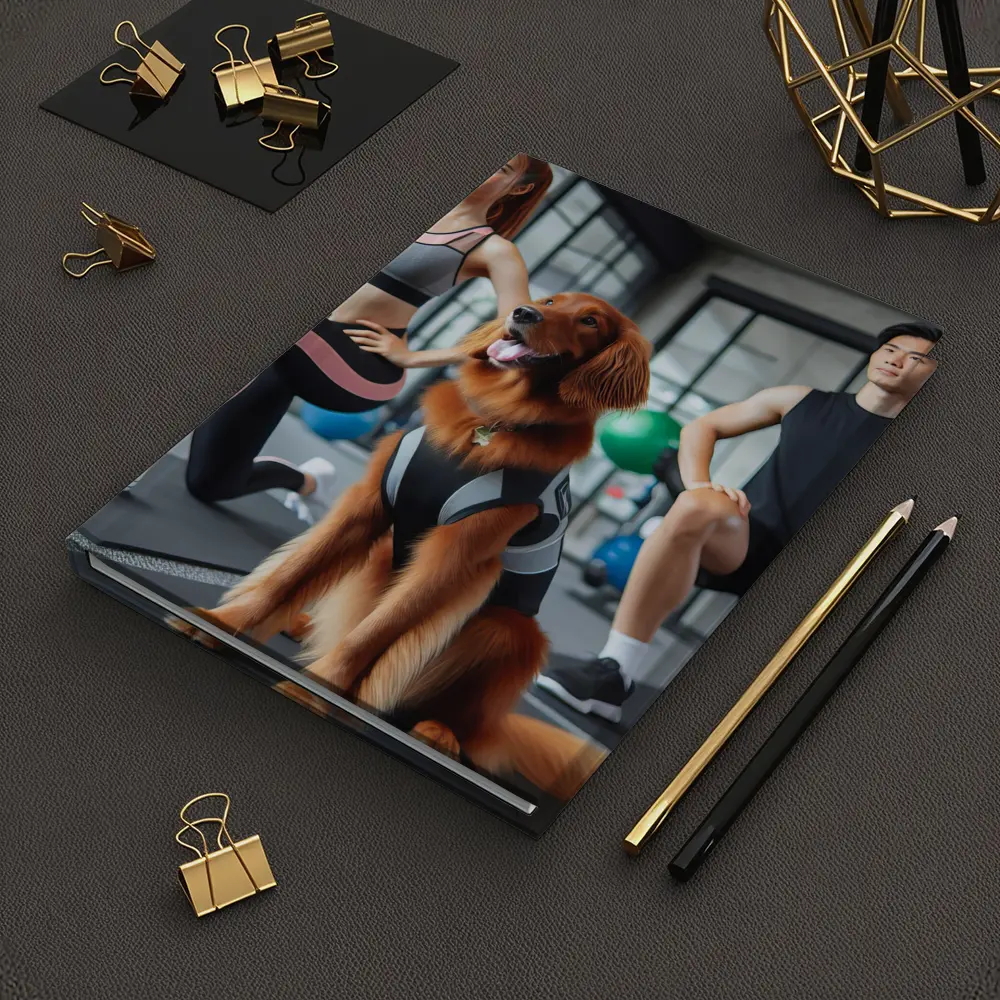 Golden Retriever Dog Gym Fitness Workout – Notebooks