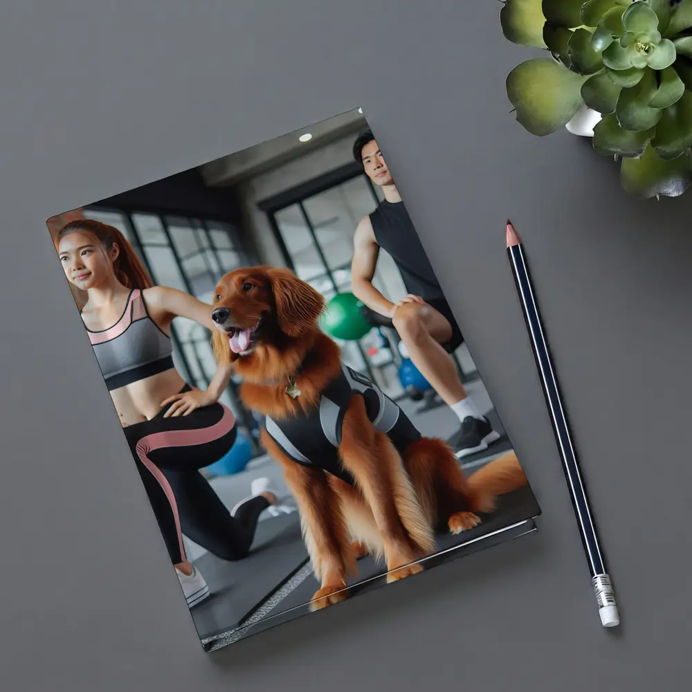 Golden Retriever Dog Gym Fitness Workout – Notebooks