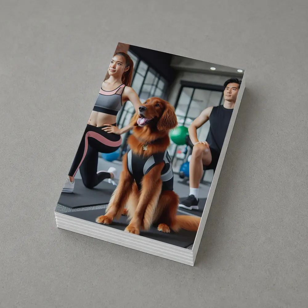 Golden Retriever Dog Gym Fitness Workout – Postcards