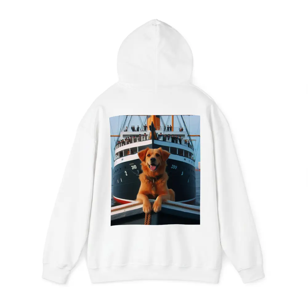 Golden Retriever Dog On Ship Deck – Hoodies