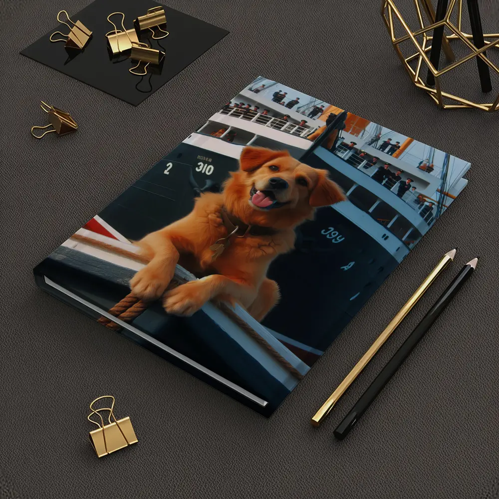 Golden Retriever Dog On Ship Deck – Notebooks