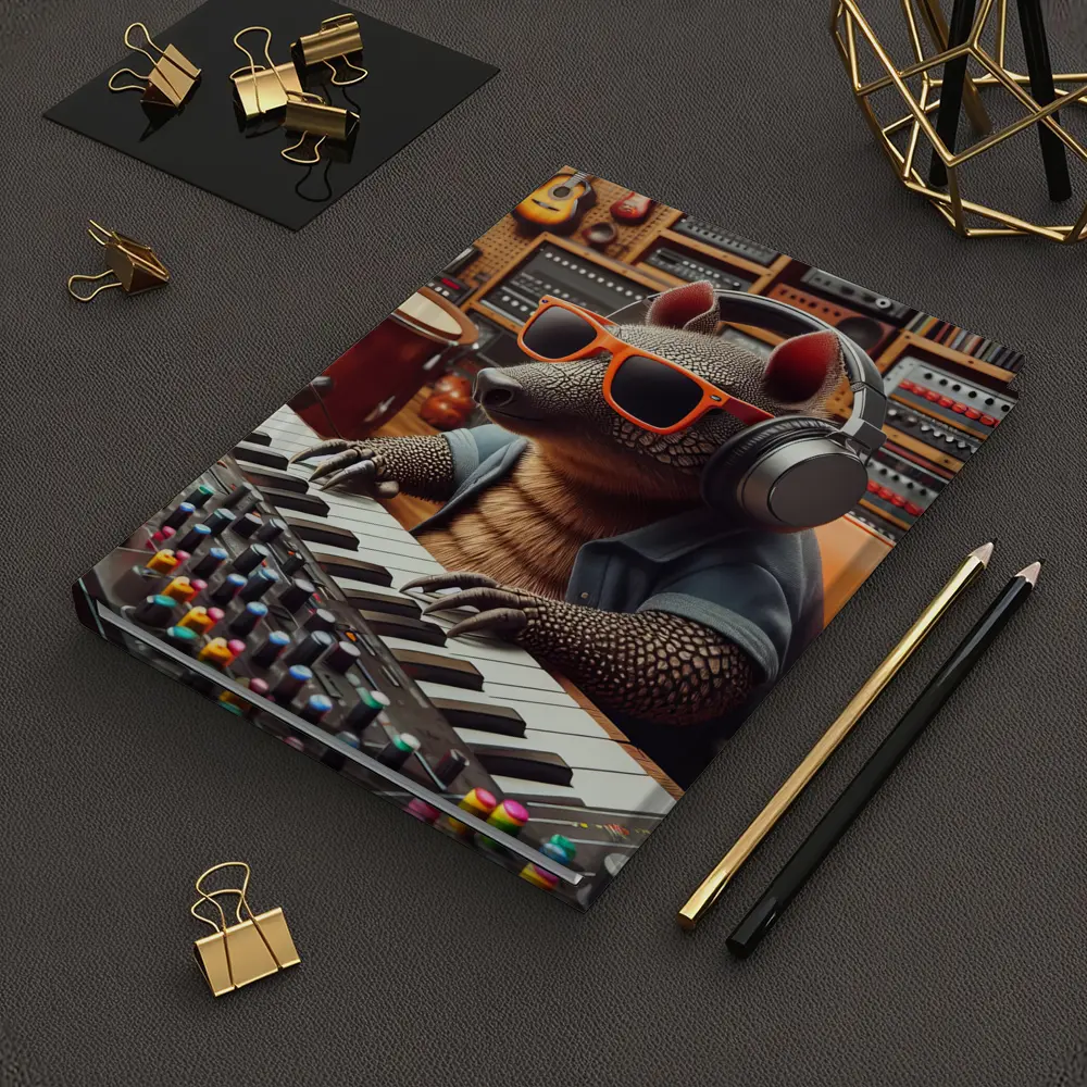 Armadillo DJ In Music Recording Studio – Notebooks