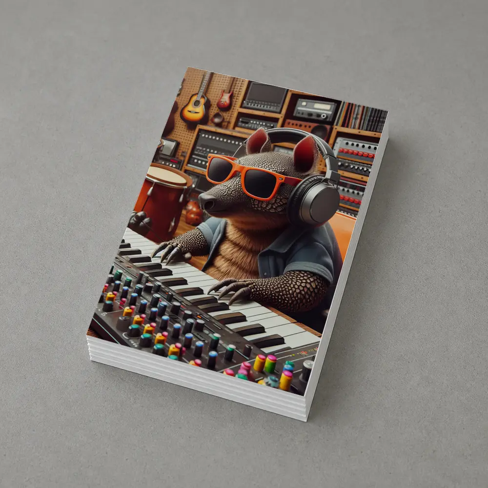 Armadillo DJ In Music Recording Studio – Postcards