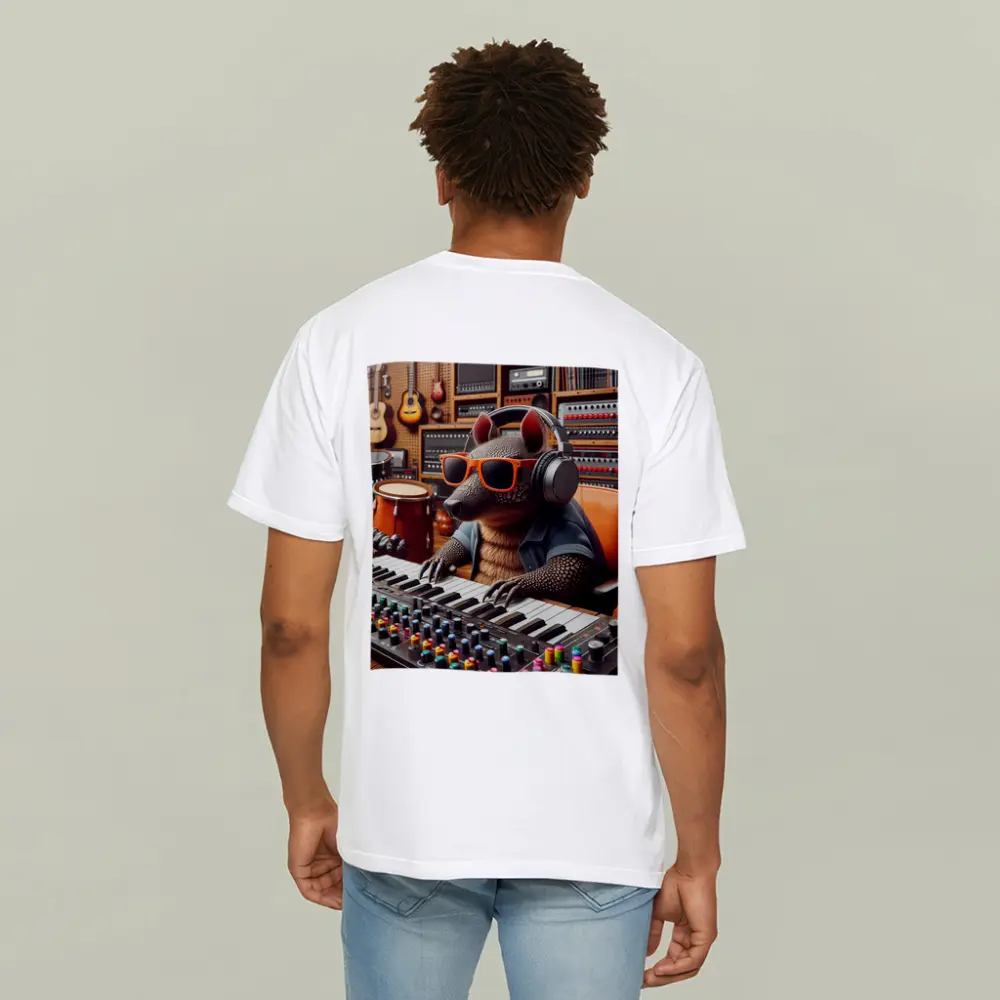 Armadillo DJ In Music Recording Studio – T-Shirts